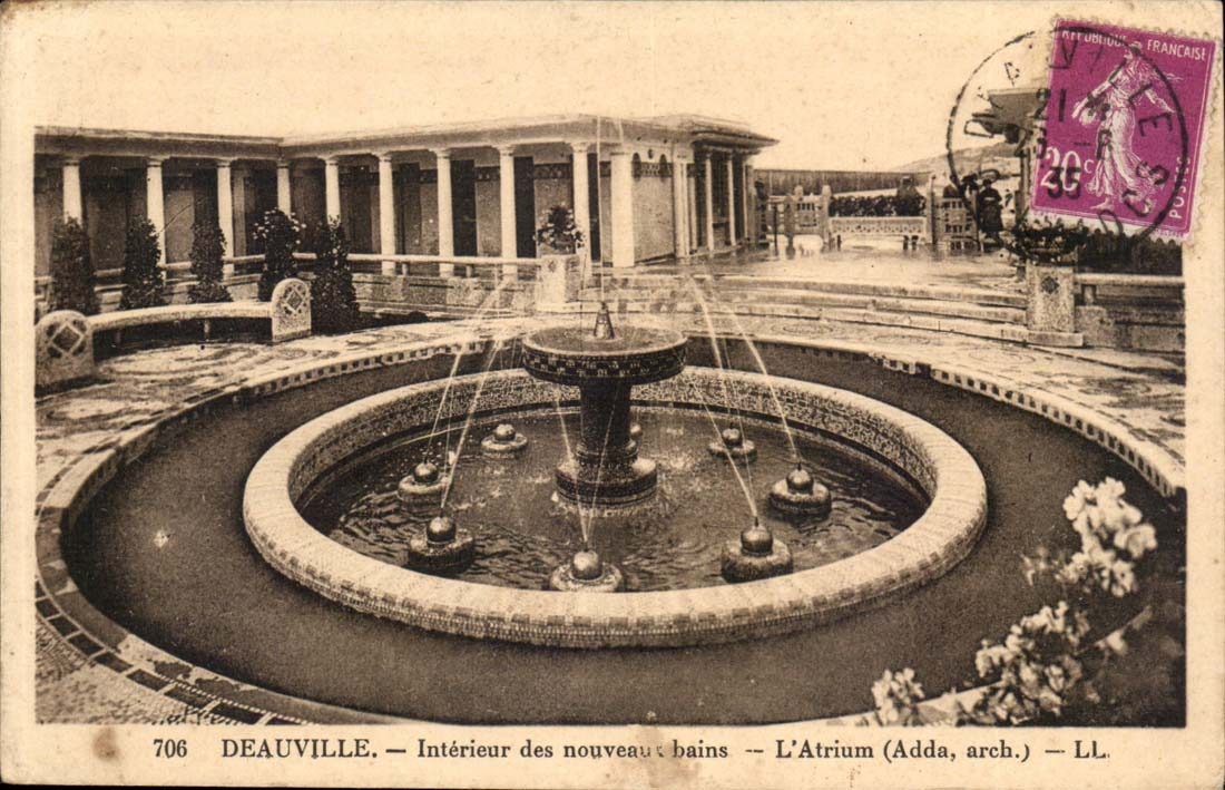 Deauville - Interior of new the baths the Atrium - CPA