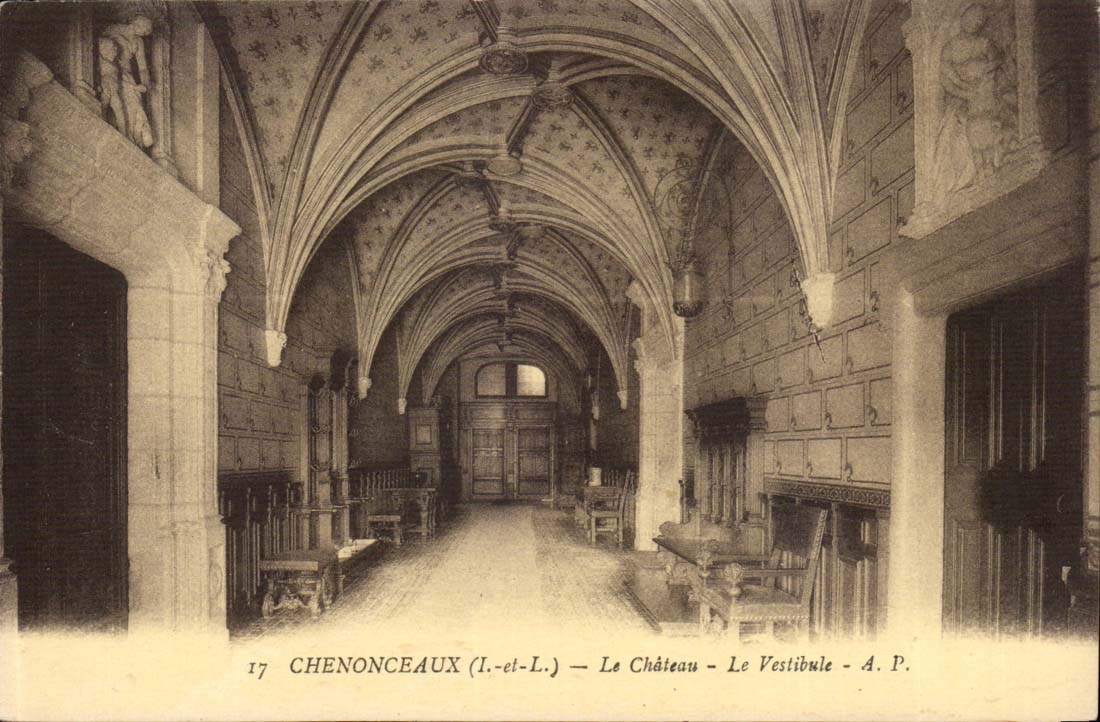 Chenonceaux - Le Chateau Le Vestible CPA
