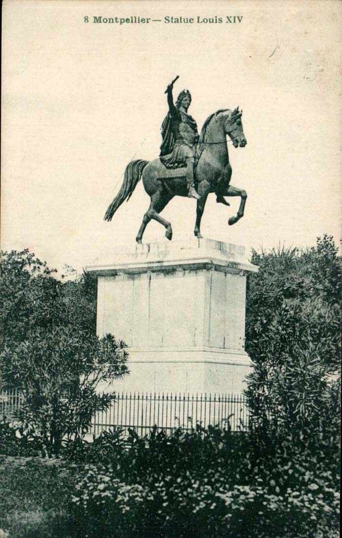 Montpellier - Statue Louis XIV CPA 