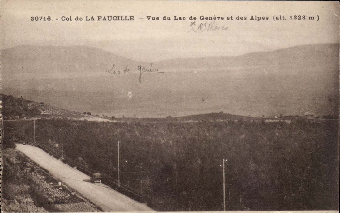 Switzerland - Collar of the Sickle Seen of the Geneva Lake and the Alps alt 1323 - CPA