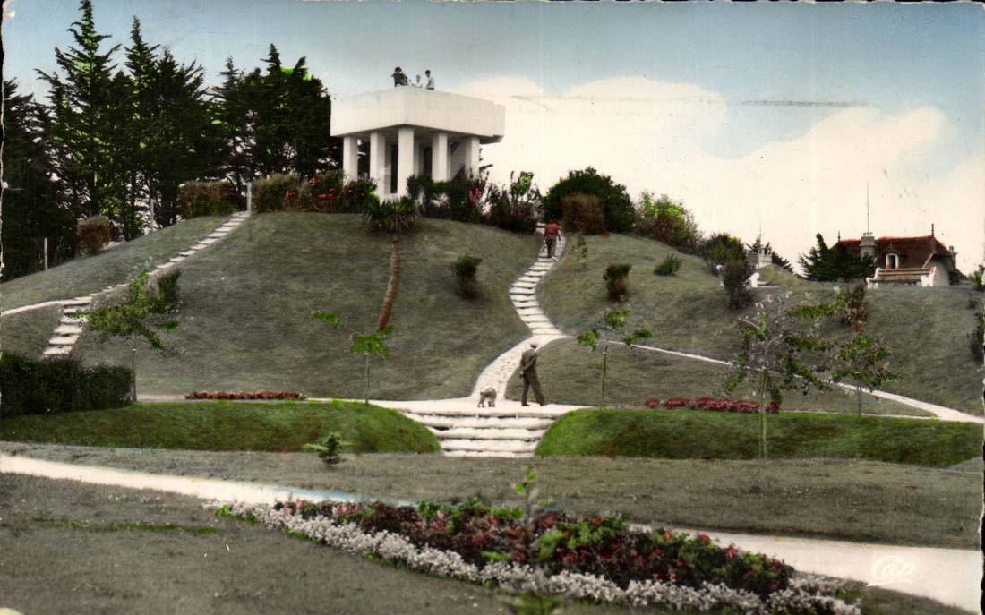 Korsika - Korsika - befestigt geblokt den Garten und der Tabelle der Lagebestimmung CPA