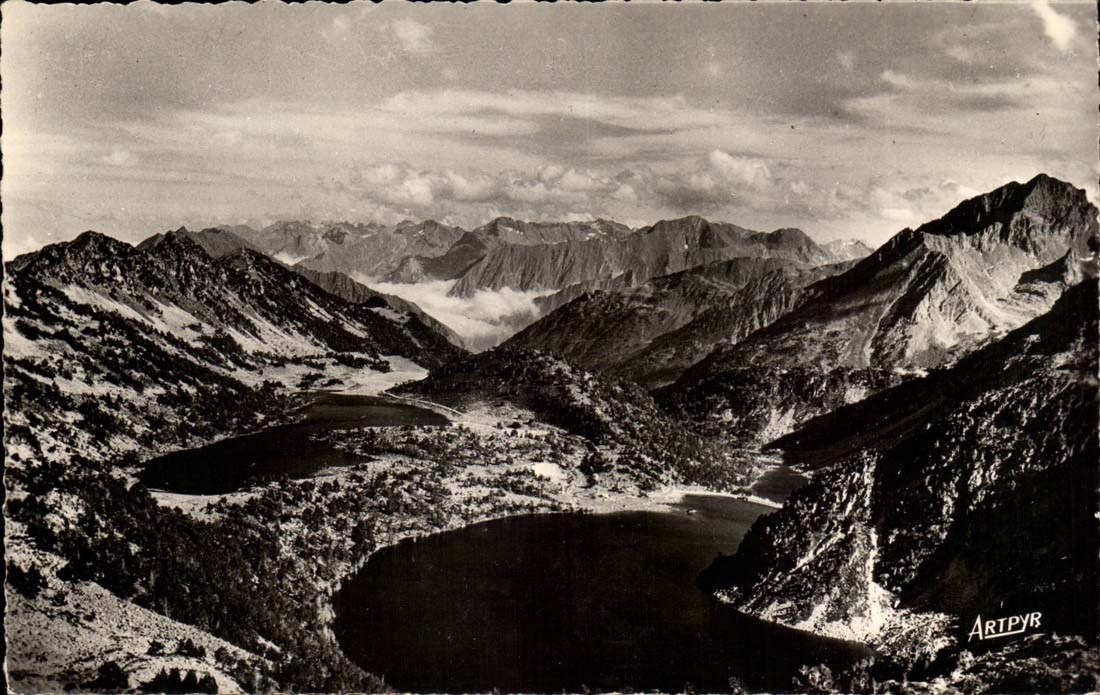 Bareges - 1300 m-muder See Aubert 2050m und Aumor 2100m CPA