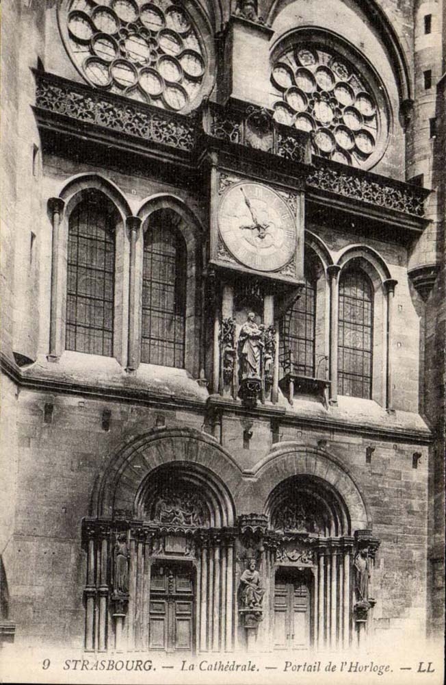 Strasbourg - the Cathedral - Gate of Clock CPA