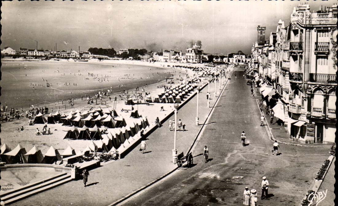 Sande Olonne der Gesamtabbildung des Strandes - CPA