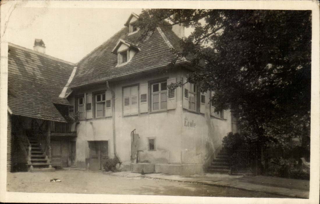 Visit the Fair Expos Strasbourg in September - hand stamp - Pretty house - CPA