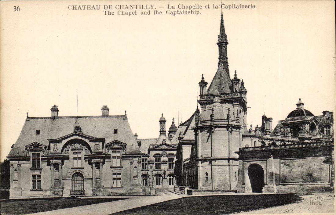 Castle of Chantilly CPA the vault and capitanery