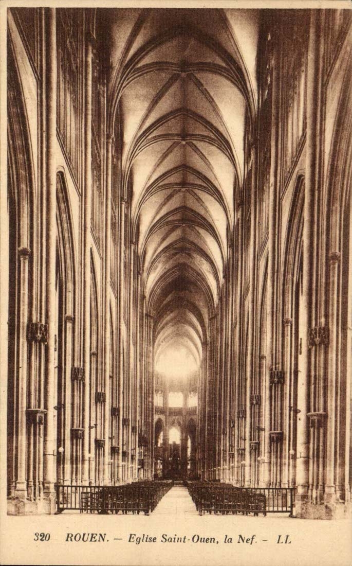 Rouen CPA Church Saint ouen the nave