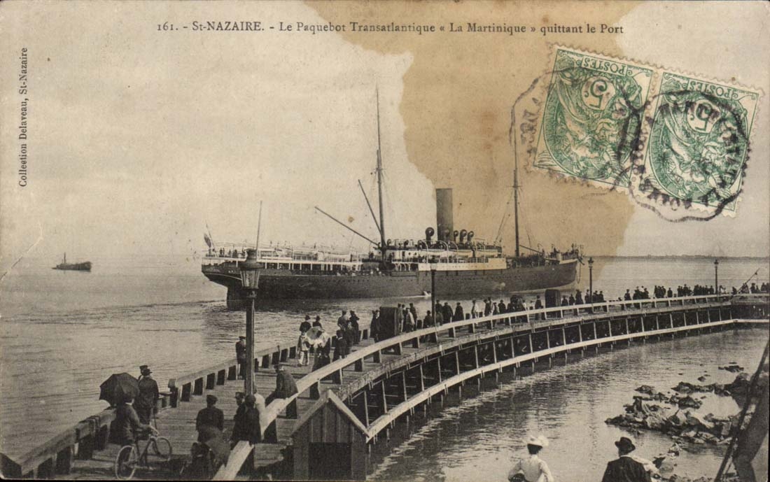 Saint Nazaire CPA die transatlantische Zwischenlage Martinique das den Hafen verlasst