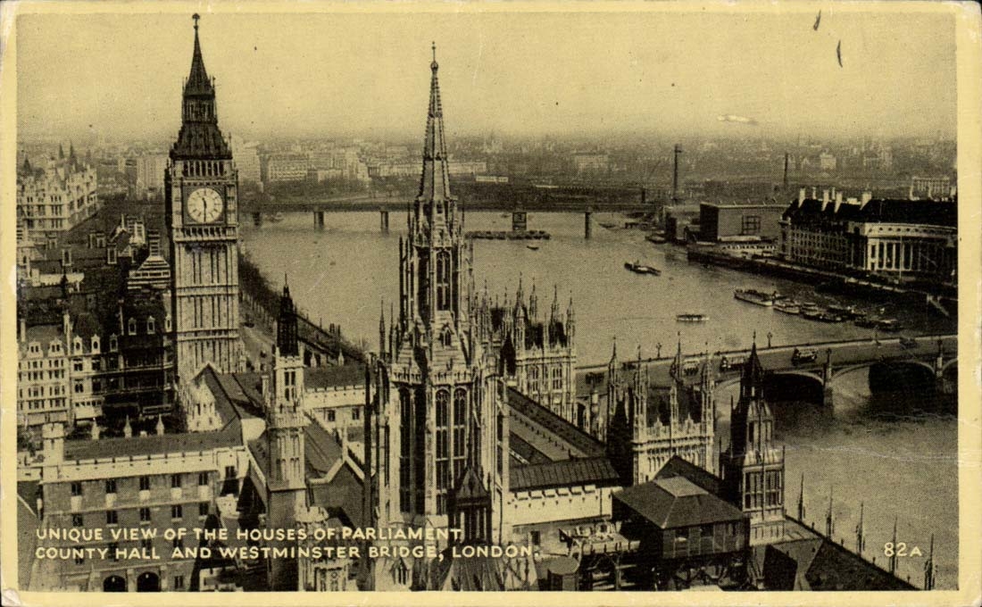 The United Kingdom London London CPA Unique view off the covers off Parliament County hall