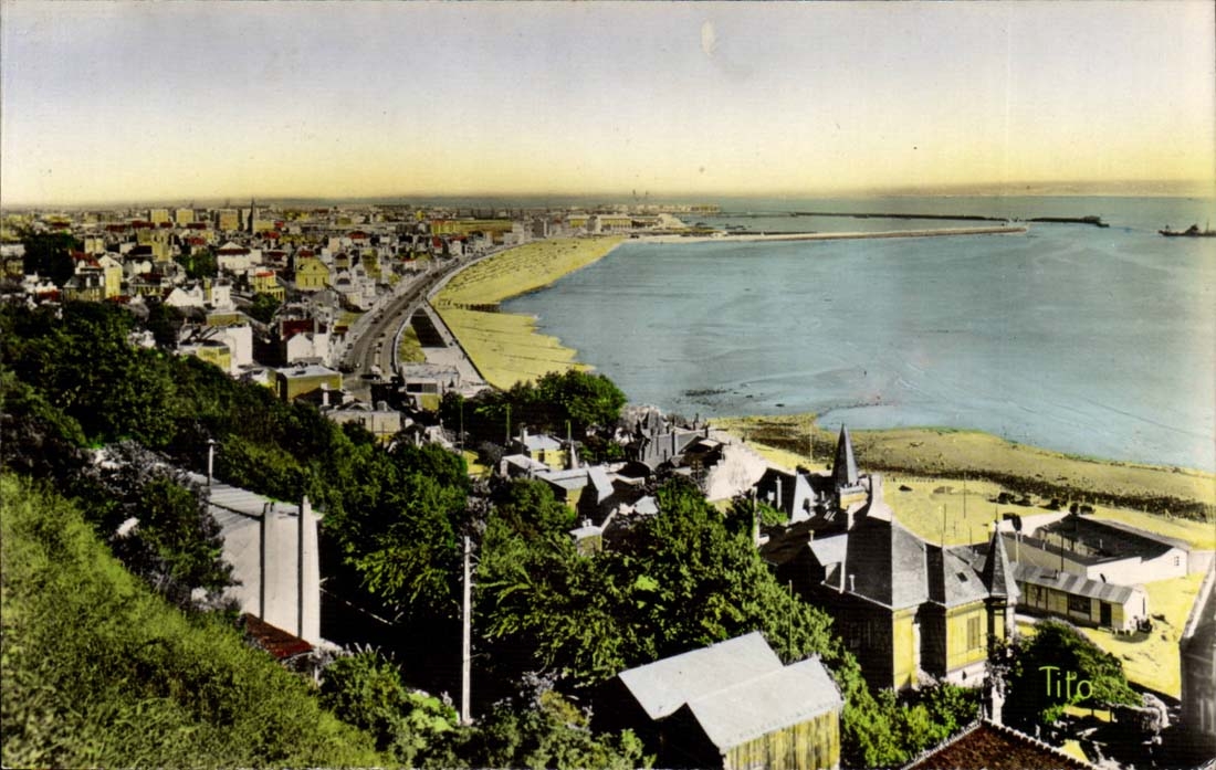 Le Havre CPA Overall picture of the beach before port Seen from of co Addresses