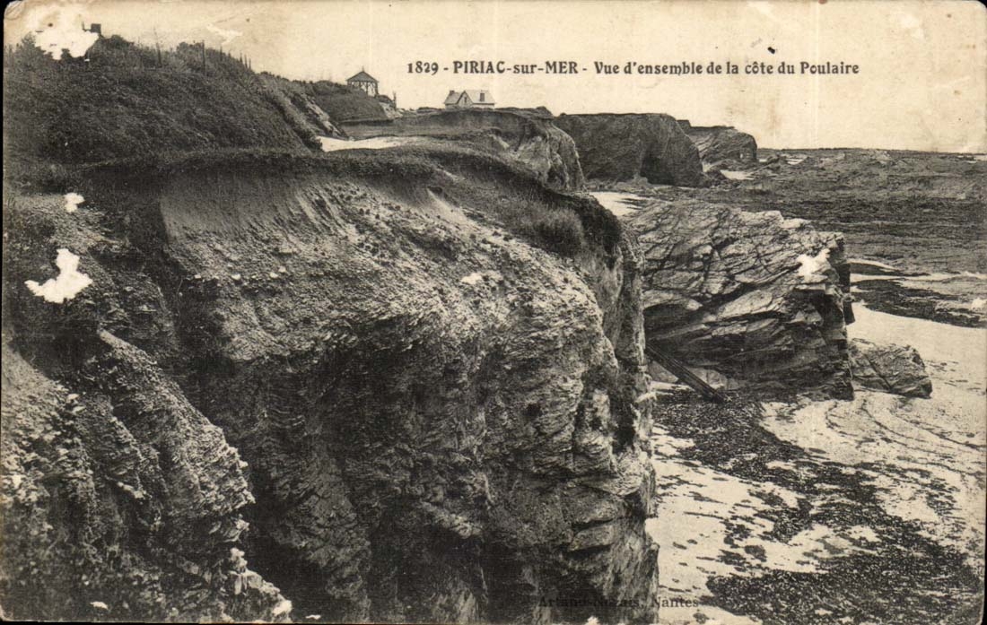 Piriac auf Gesamtabbildung des Meer CPA des Masses von Poulaire