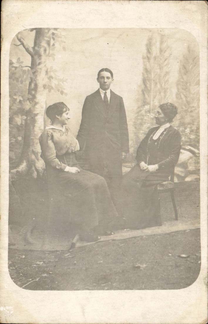 Real photo Women and young man