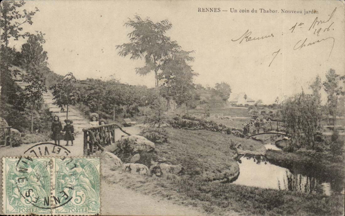 Rennes CPA Un coin du Thabor nouveau ajrdin