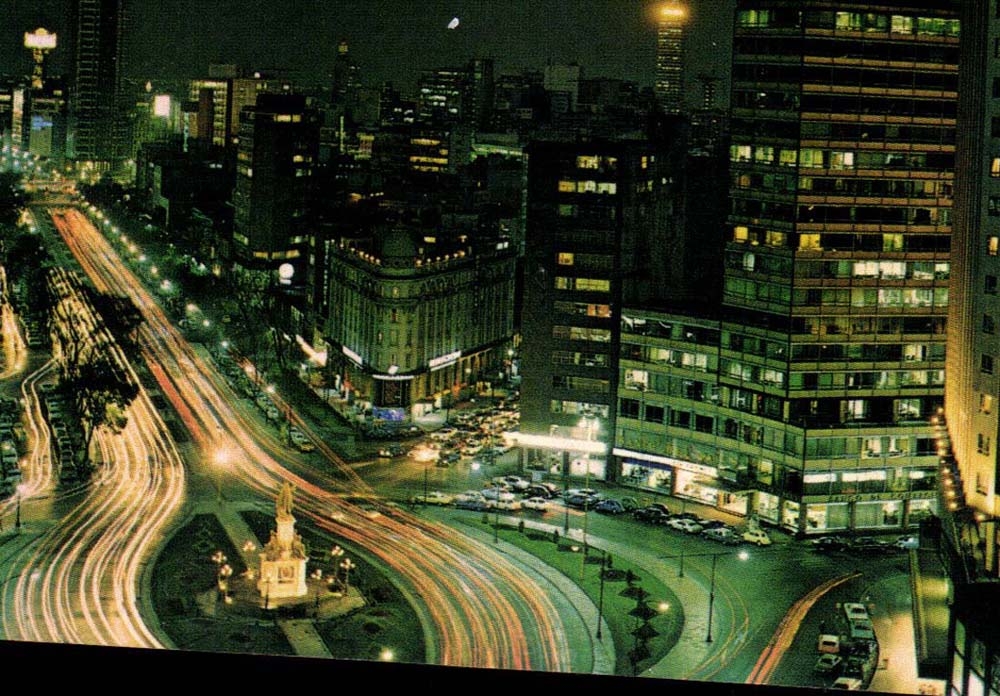 Mexico Mexico City MODERN CARD Vista Nocturna Ciudad of Mexico City Mexico City city At night