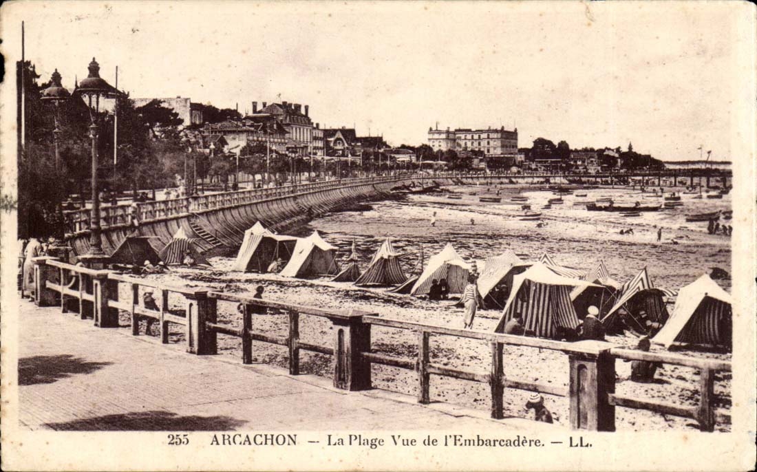 Arcachon CPA La plage vue de l'embarcadere