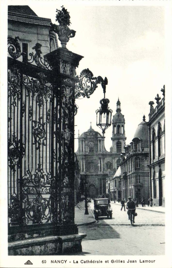 Nancy CPA La cathedrale et grilles Jean Lamour