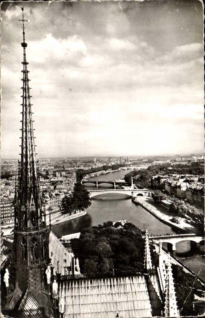 Paris MODERN CARD Panoramic View taken Our Lady (Scouts correspondence)