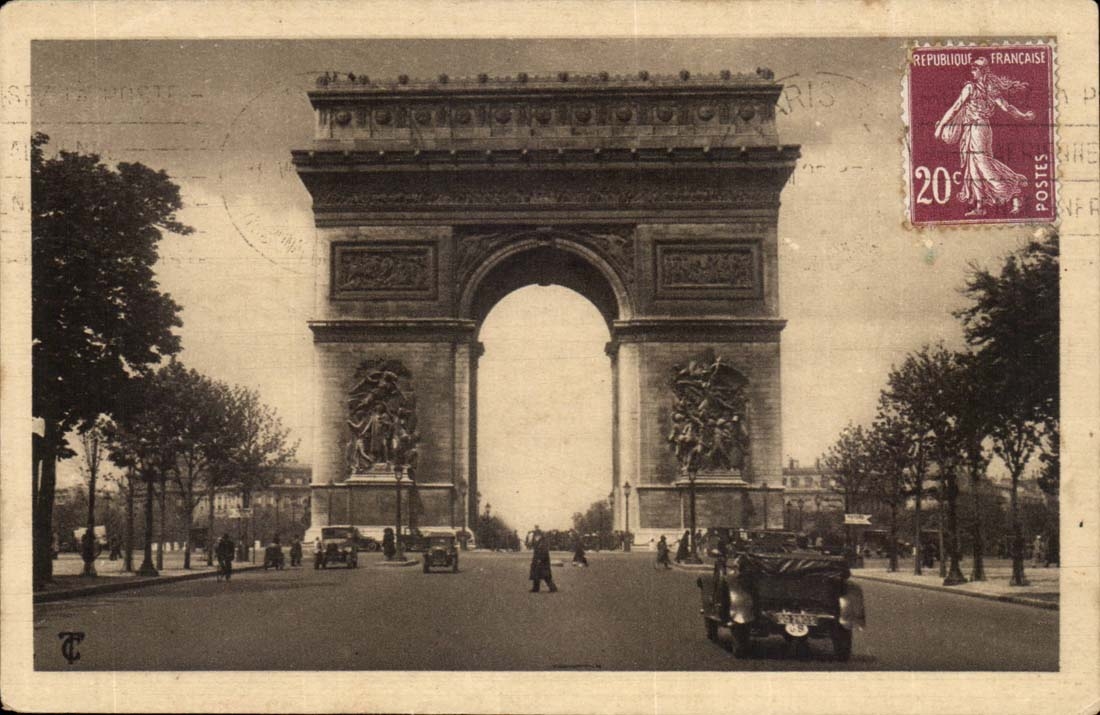 Paris CPA Arc de Triomphe of star