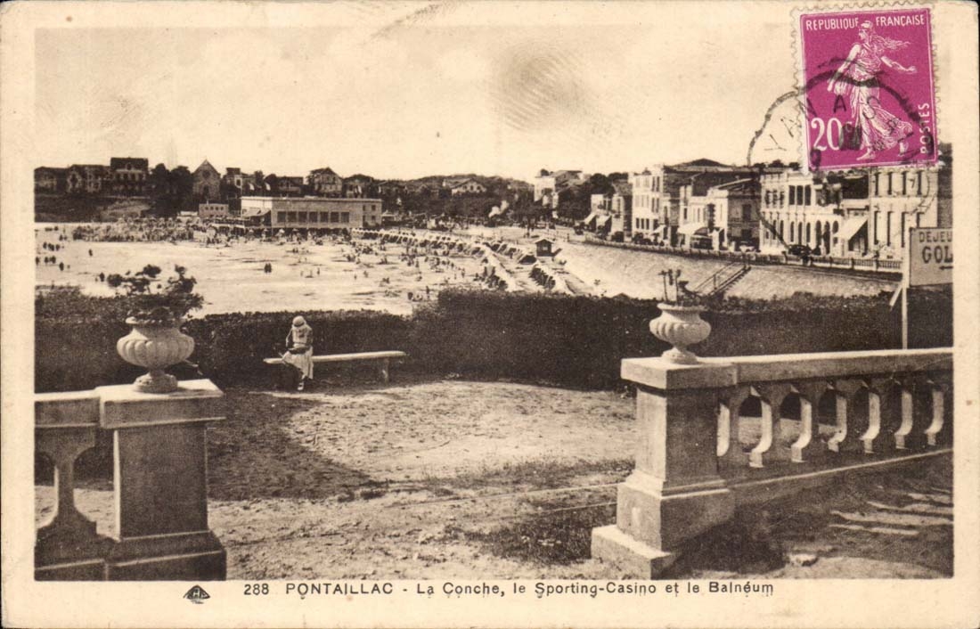 Pontaillac CPA das Tritonshorn das Sport- Kasino und das Balneum