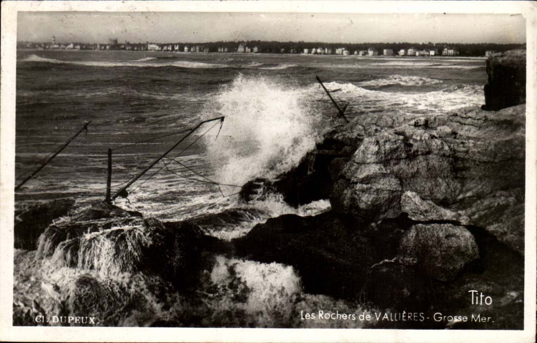 MODERNE KARTEN-Felsen von Vallieres schwerem Meer