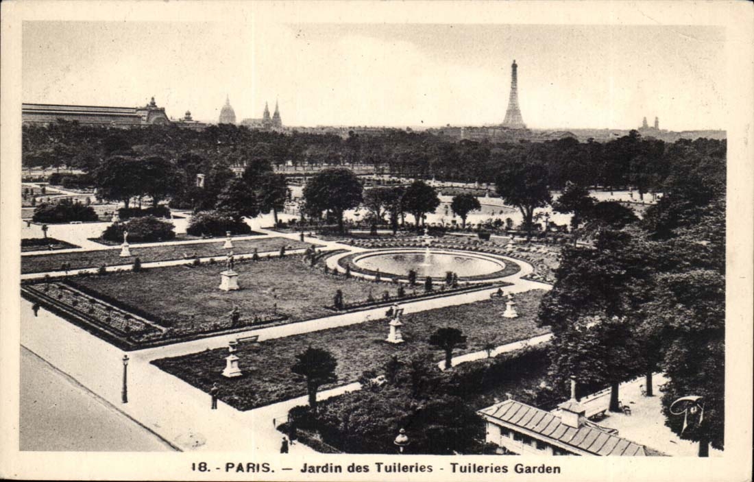 Paris CPA Jardin des Tuileries (Tour Eiffel)