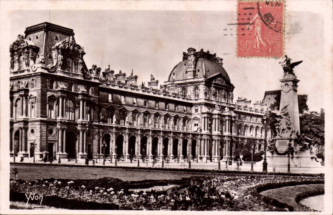 Paris CPA Jardin des Tuileries Pavillon de Rohan et monument de Gambetta