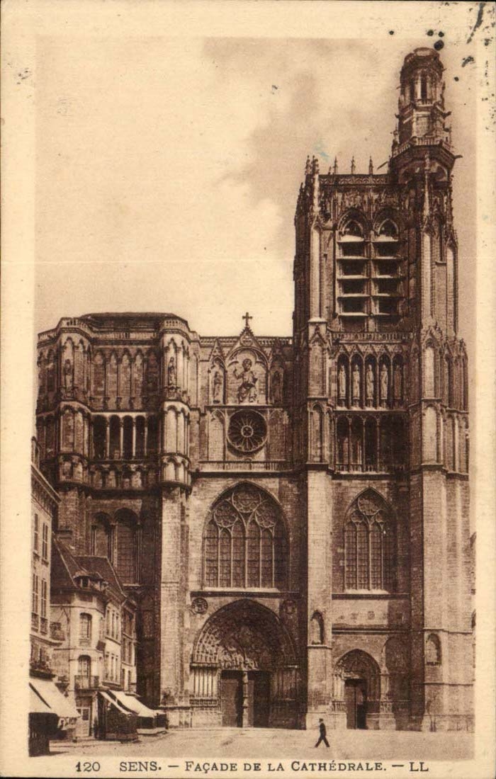Sens CPA Frontage of the cathedral
