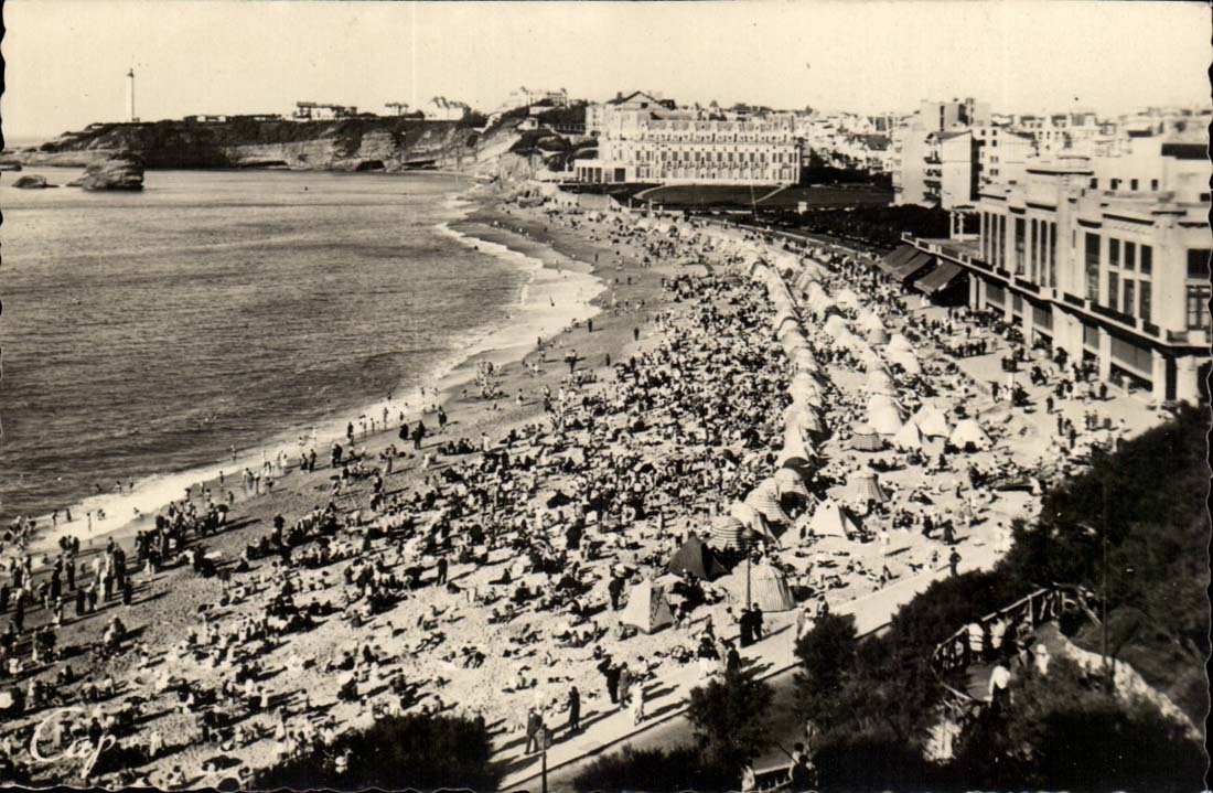 Biarritz CPA Vue generale sur la plage