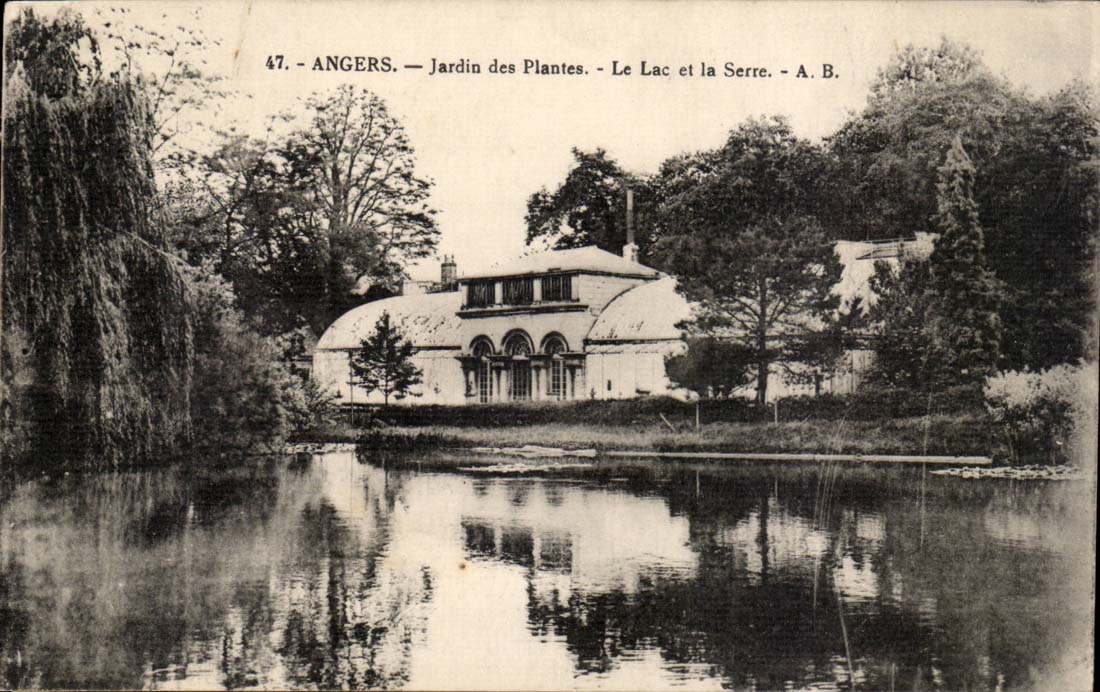 Angers CPA Botanical garden the lake and the Greenhouse