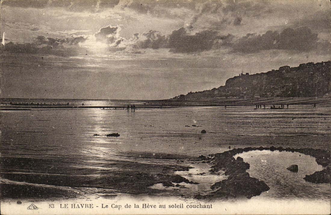 Le Havre CPA Le cap de la Heve au soleil couchant