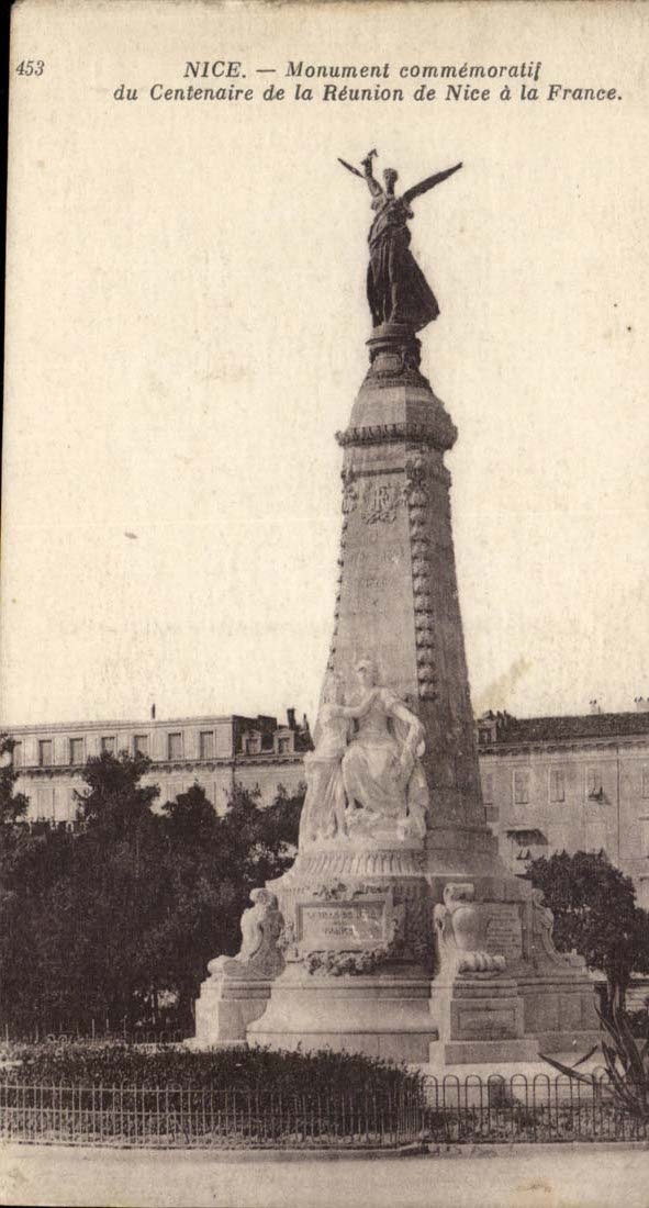 Nice CPA Memorial of the centenary of the Meeting of Nice in France