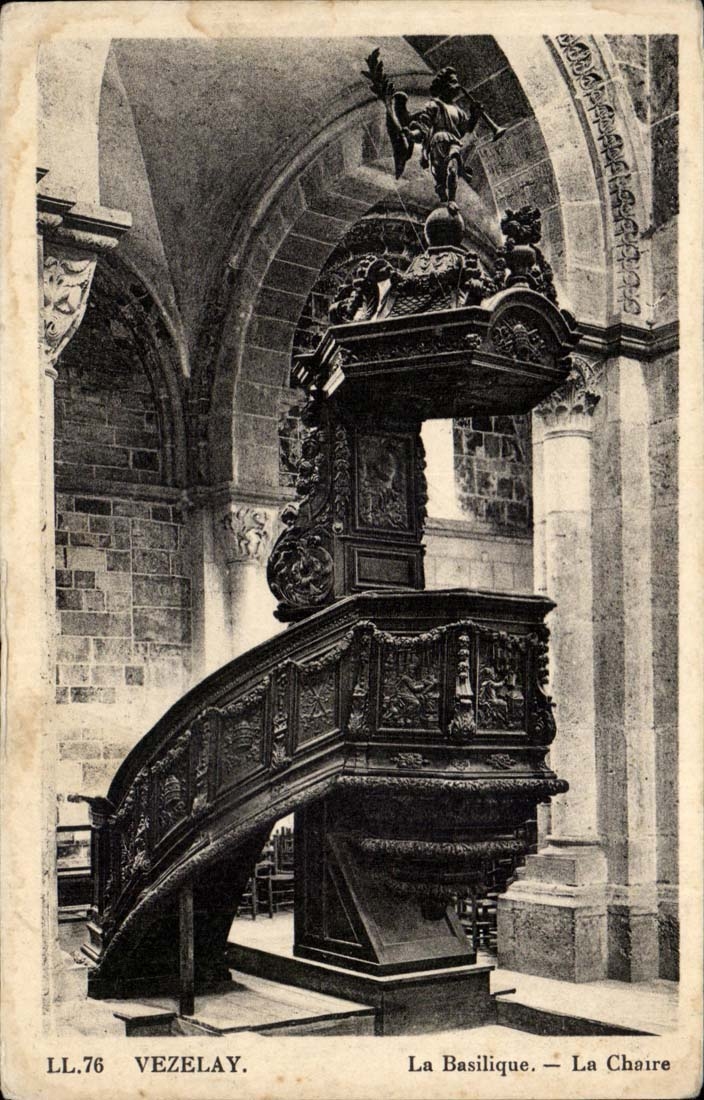 Vezelay CPA the basilica the pulpit