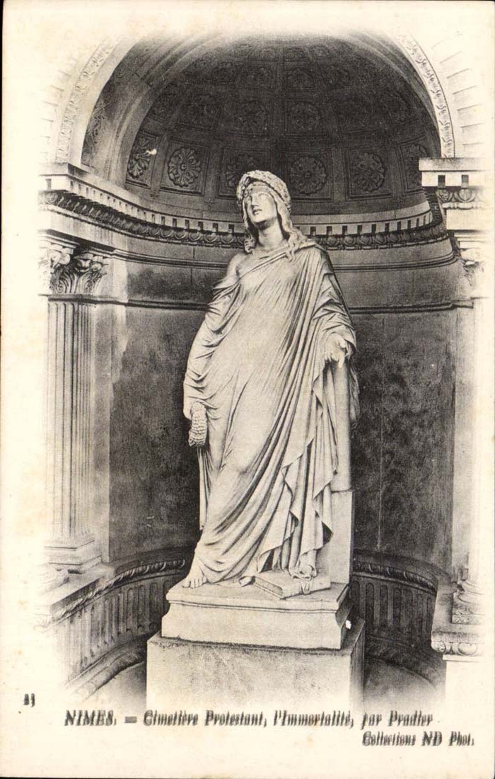 Kirchhof Nimes-CPA der Unsterblichkeit durch Pradier protestiert