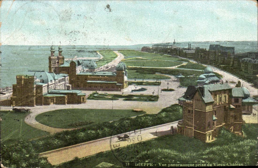 Dieppe CPA die panoramische Ansicht vertreten vom alten Schloss