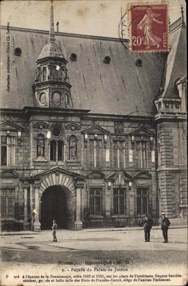 Besancon les Bains CPA Frontage of the law courts