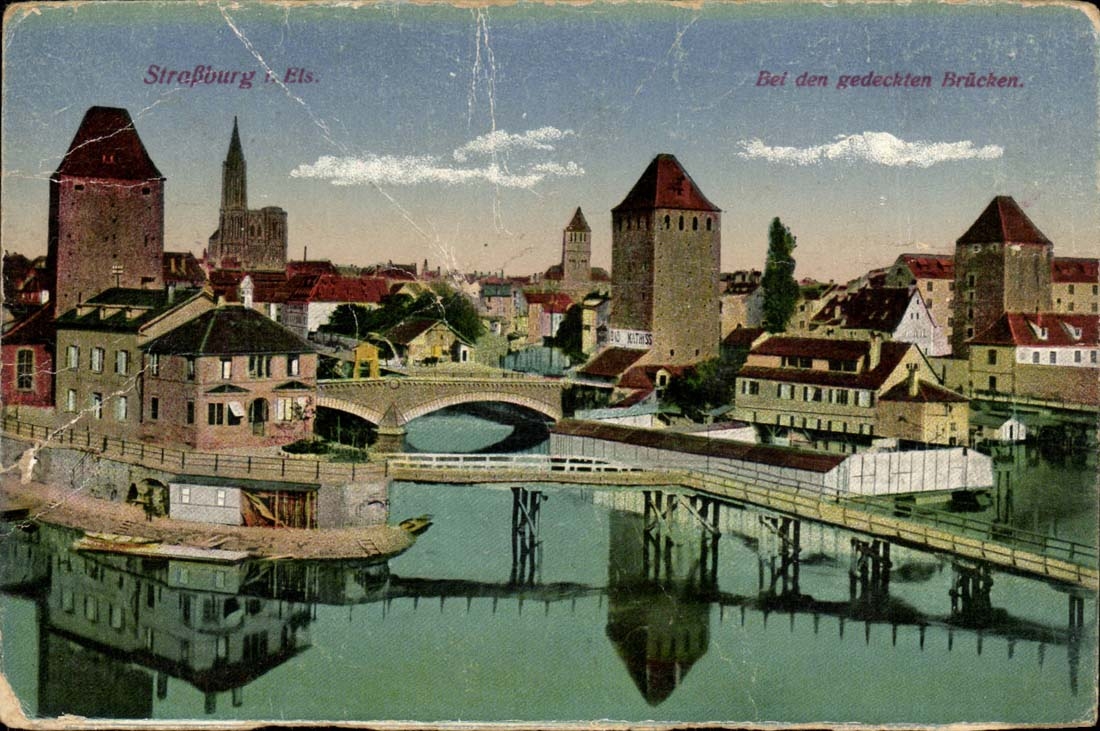 Strasbourg CPA EIB den gedeckten Brucken