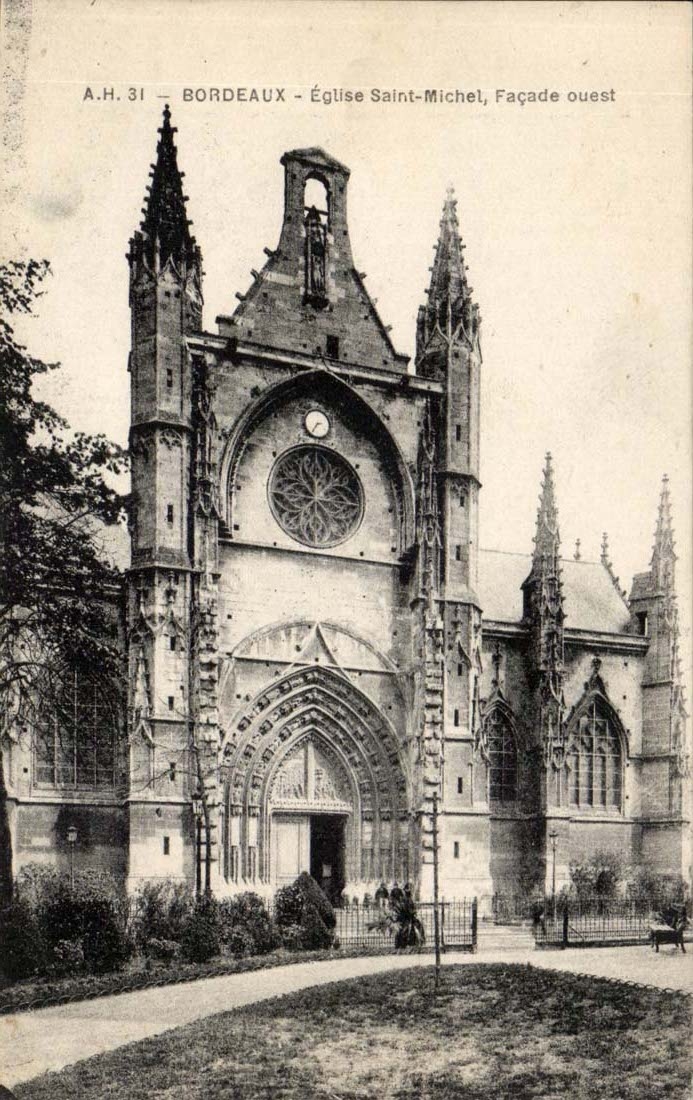 Bordeaux CPA Church Saint Michel western Frontage