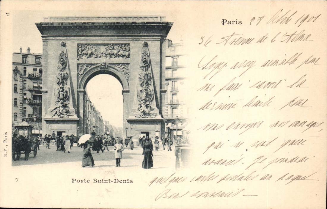 Paris CPA Gate of Saint Denis