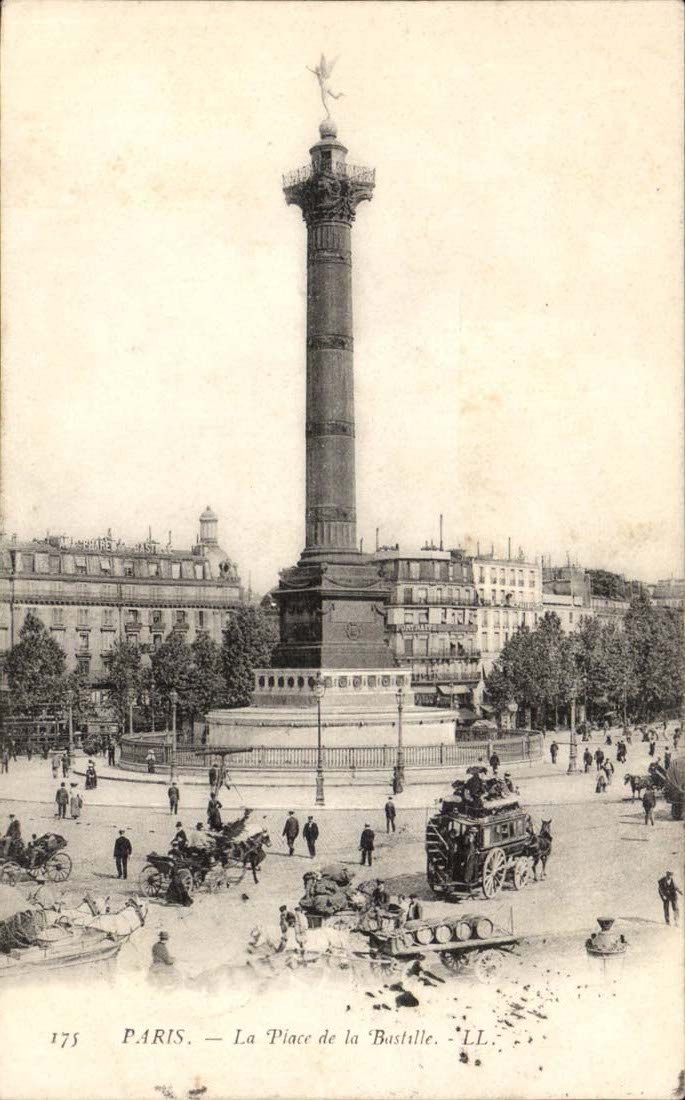 Paris CPA der Ort der Bastille