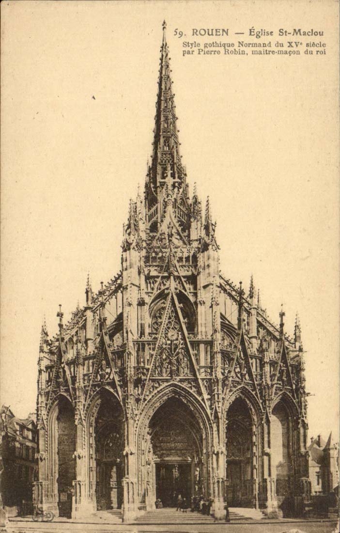 Rouen CPA Church Gothic St maclou Style by Pierre Robin master mason of the king