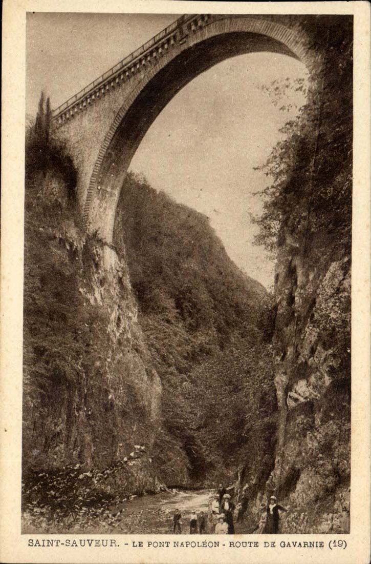 Saint Saver CPA the bridge Napoleon Road of Gavarnie