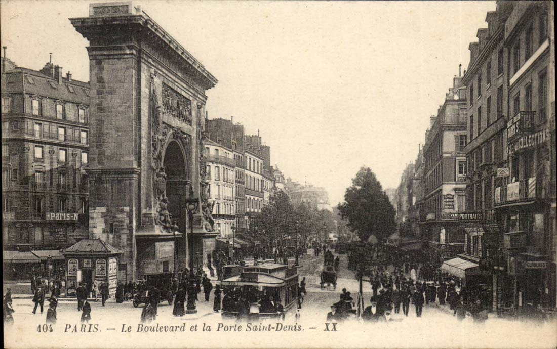 Paris CPA the boulevard of the Gate Saint Denis