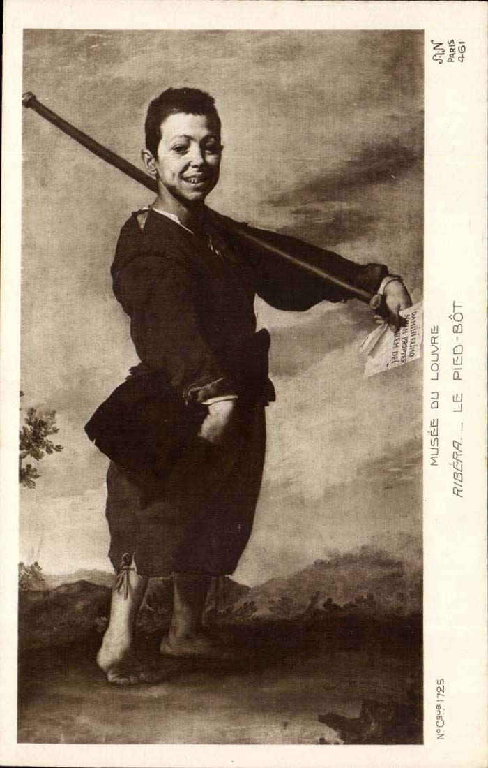 CPA Museum of Louvre Ribera the club-foot