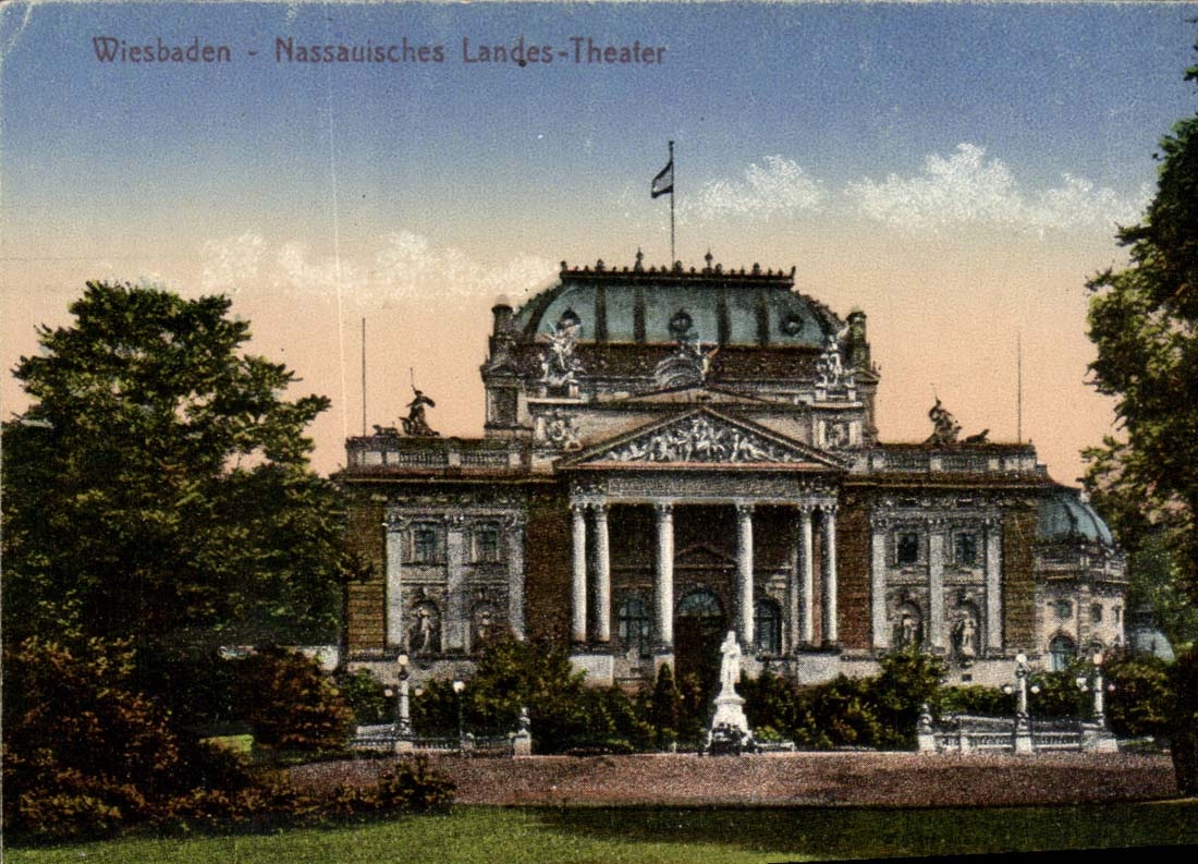 Germany Wiesbaden CPA Nassauisches Theater Moors