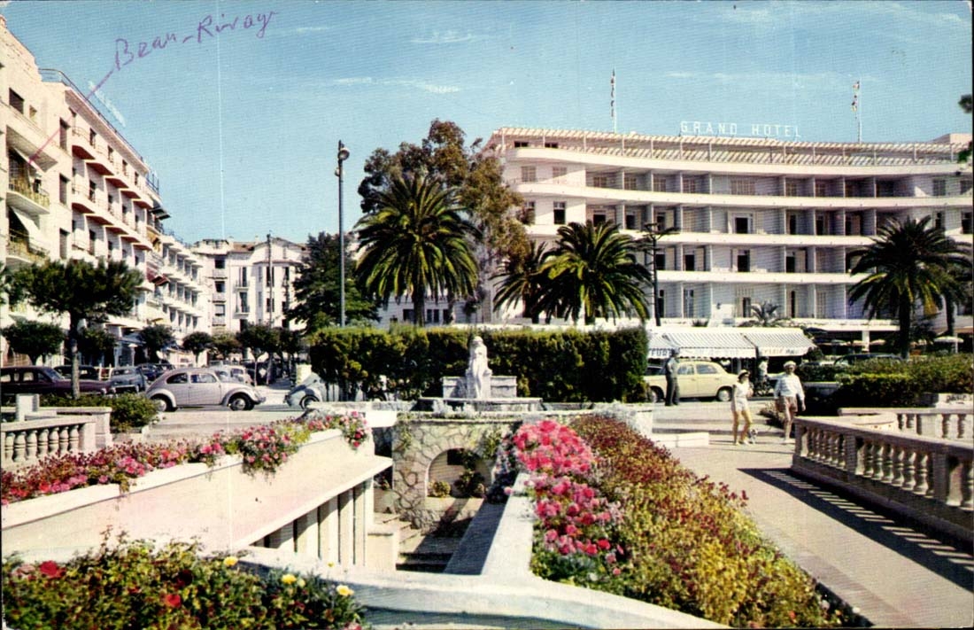 Juan Pines MODERN CARD a corner of the garden and the town hall