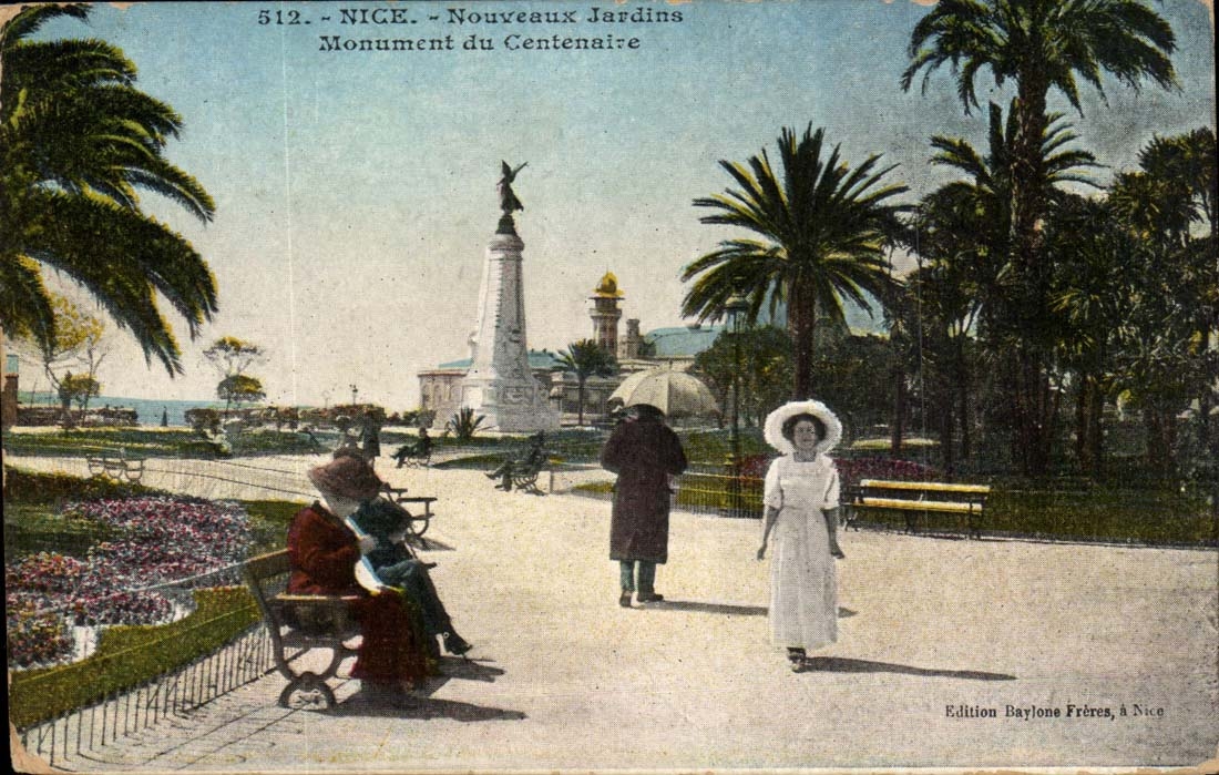 Nice CPA New gardens Monument of the centenary
