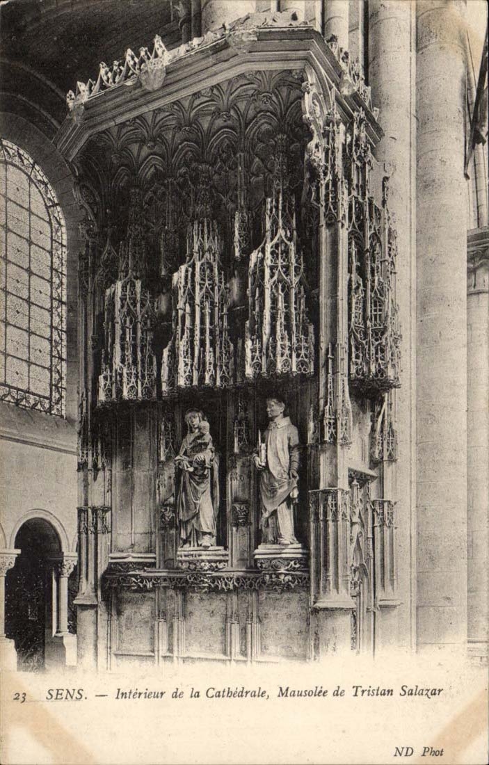 Interior Sens CPA of the cathedral Mausoleum of Tristan Salazar