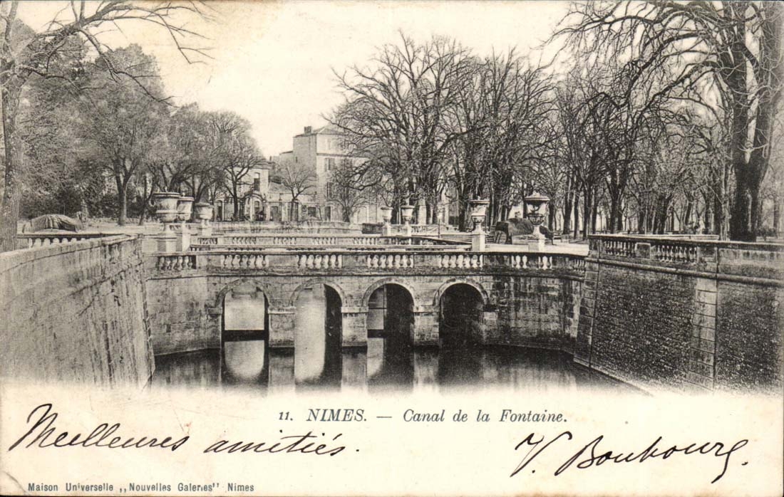 Kanal Nimes-CPA des Brunnens