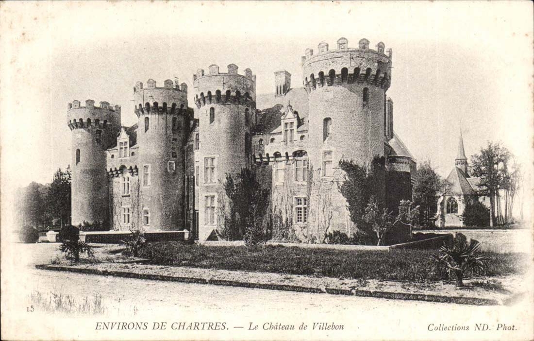 Umlagerungen von Chartres CPA das Schloss von Villebon