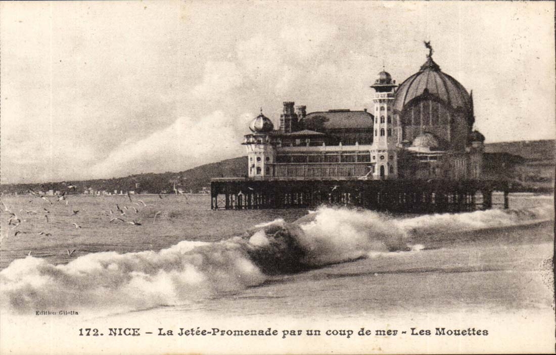 Nice CPA the pier walk by a heavy swell Gulls